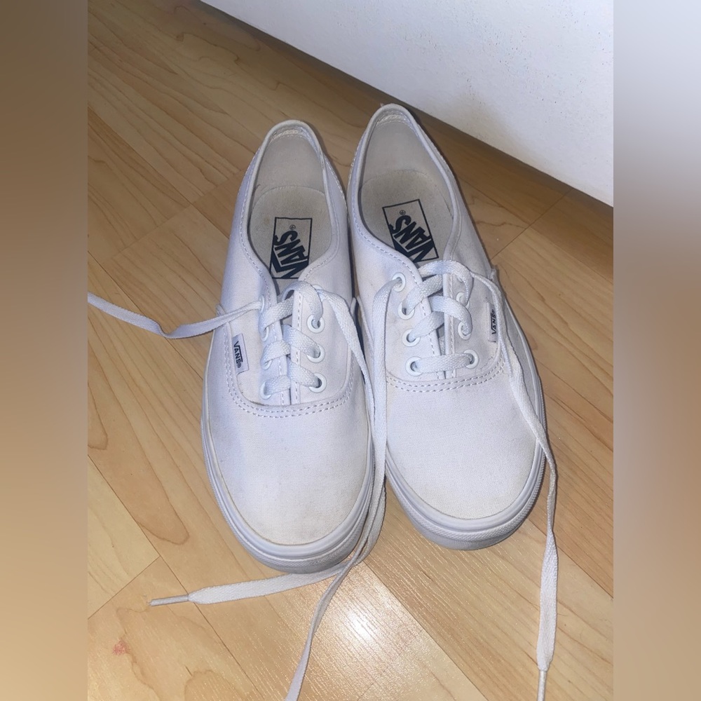 White, Vans, US size 7.5